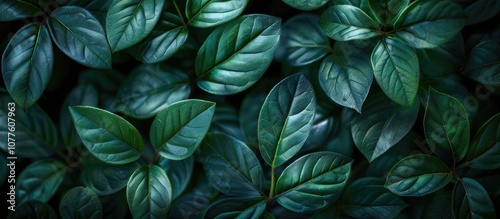 Emerald Green Foliage: A Lush and Tranquil Texture