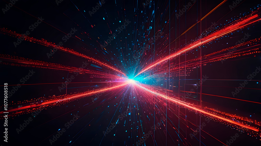 Fototapeta premium AI-Driven Visuals in a Sci-Fi-Inspired Context, generative ai illustration