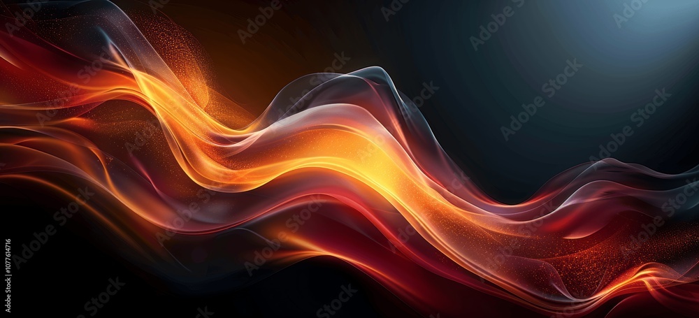 Elegant Fire Waves Background Elegant Fire Waves Background