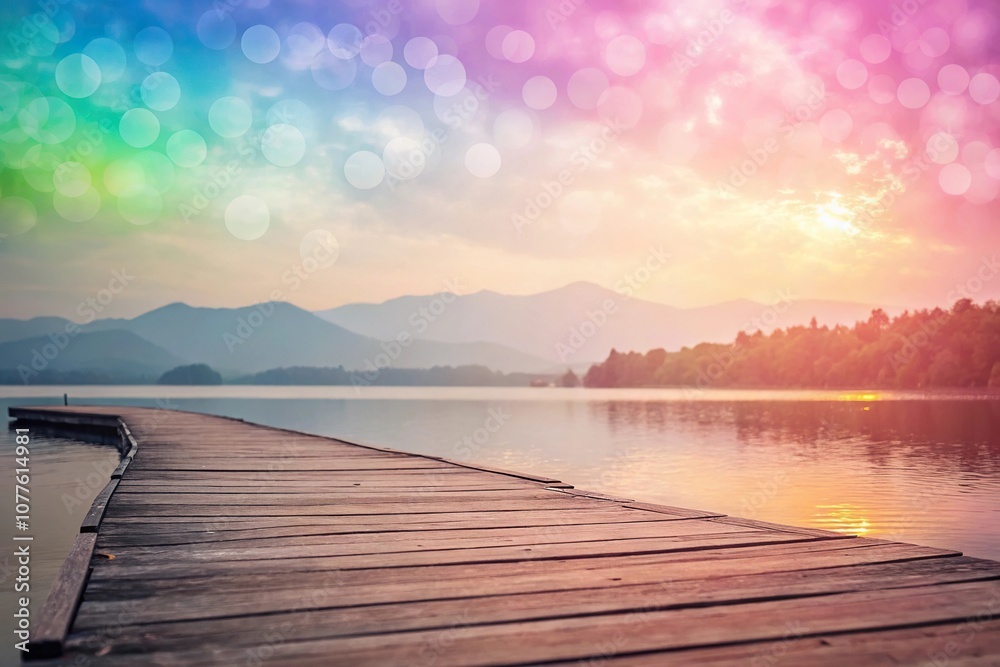Fototapeta premium Softly glowing hues dance across a serene abstract colorful blur background, evoking feelings of peace and tranquility, soft focus, calming colors, abstract art, pastel colors