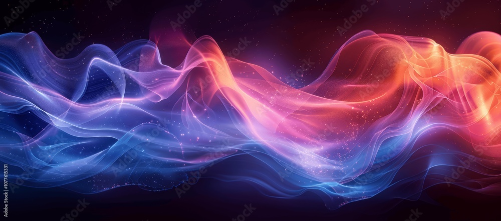 Neon Wave Abstract Background Neon Wave Abstract Background