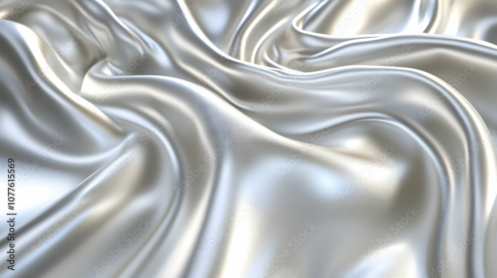 Abstract Silver Silk Fabric Background, Drape, Draped, Texture, Smooth, Soft Abstract Silver Silk Fabric Background, Drape, Draped, Texture, Smooth, Soft