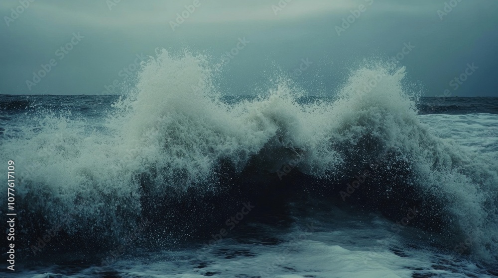 Ocean Wave Crashing on a Stormy Day Ocean Wave Crashing on a Stormy Day