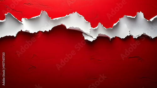 Torn Red Paper Background, torn paper, ripped paper, paper texture, abstract, white