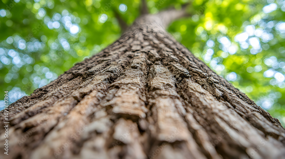 Looking Up at Tree Trunk, bark, texture, brown, rough, nature Looking Up at Tree Trunk, bark, texture, brown, rough, nature