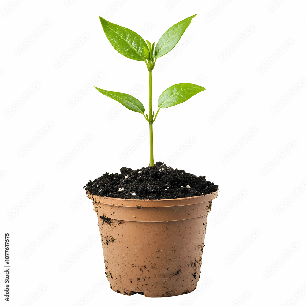 Young Plant in Pot, seedling, sprout, sapling, greenery, green plant Young Plant in Pot, seedling, sprout, sapling, greenery, green plant