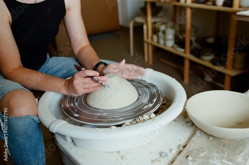 Unique Pottery Crafted in a Calm Studio photo