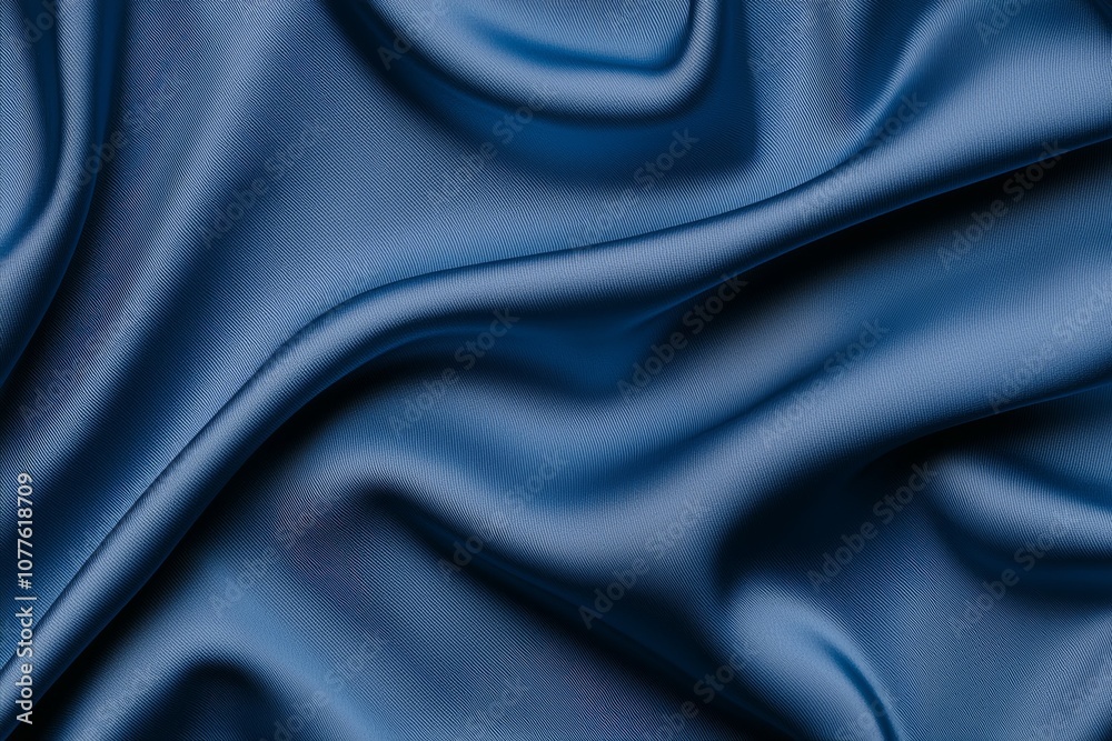 Obraz premium A blue fabric with a wavy pattern