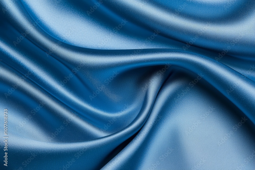 Fototapeta premium A blue fabric with a wavy texture
