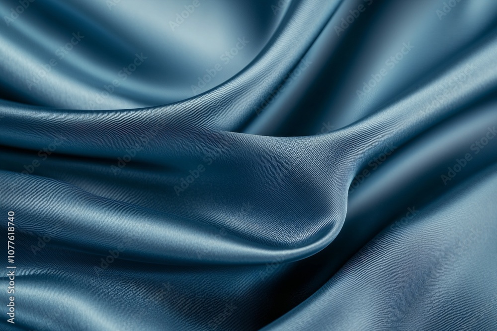 Fototapeta premium A blue fabric with a pattern of waves