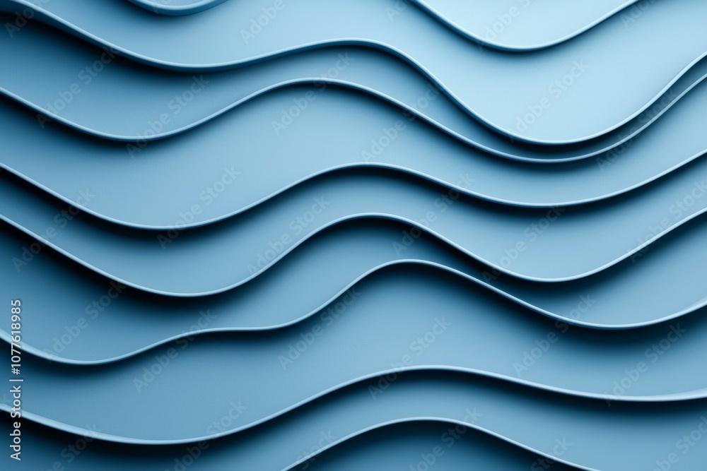 Obraz premium The image is a blue wave with a lot of detail
