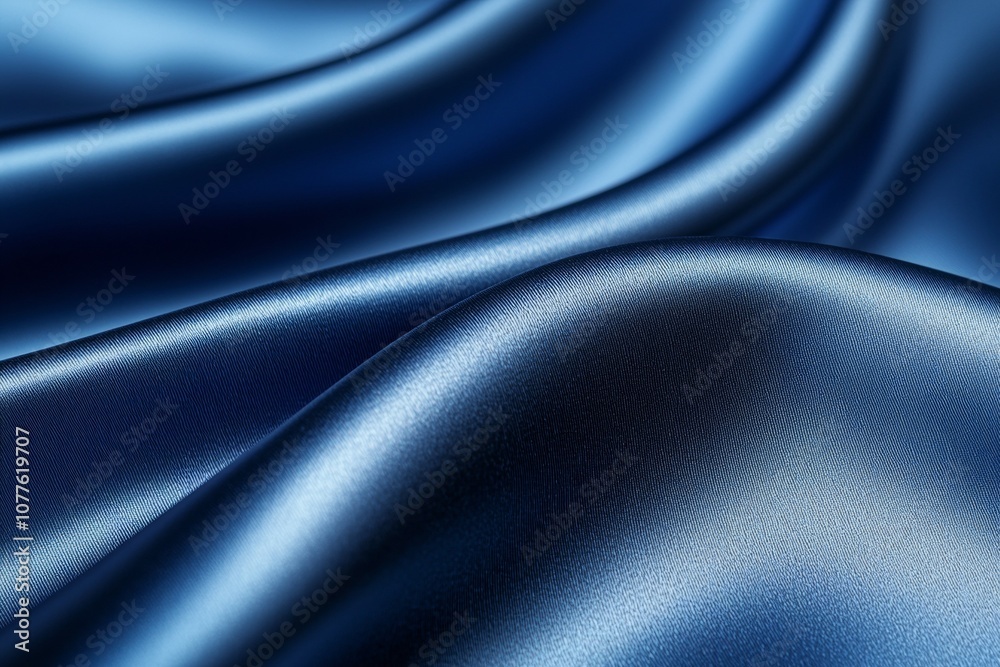 Fototapeta premium A blue fabric with a wavy texture