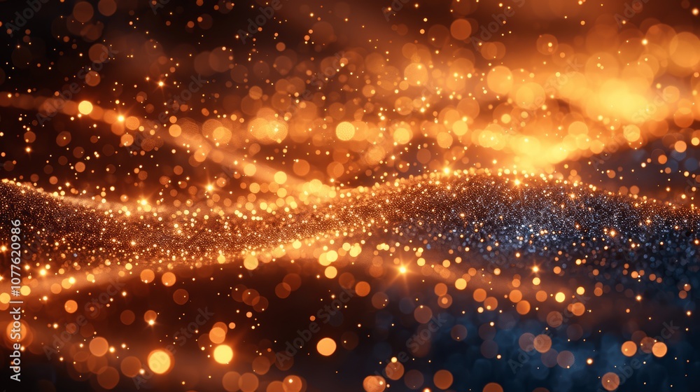 golden festive particles and glitter for holiday celebration, shiny lights for christmas and new year, luxury background design golden festive particles and glitter for holiday celebration, shiny lights for christmas and new year, luxury background design