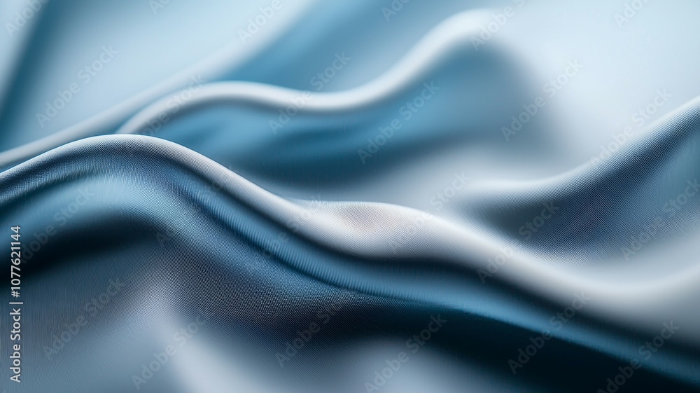 Obraz premium A blue and white fabric with a wave pattern