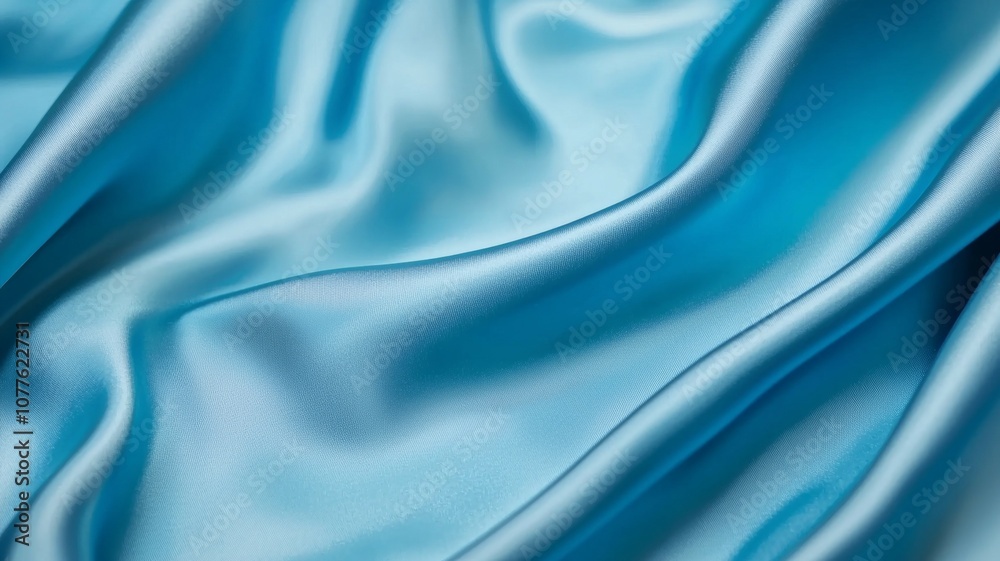 Obraz premium A blue fabric with a smooth texture