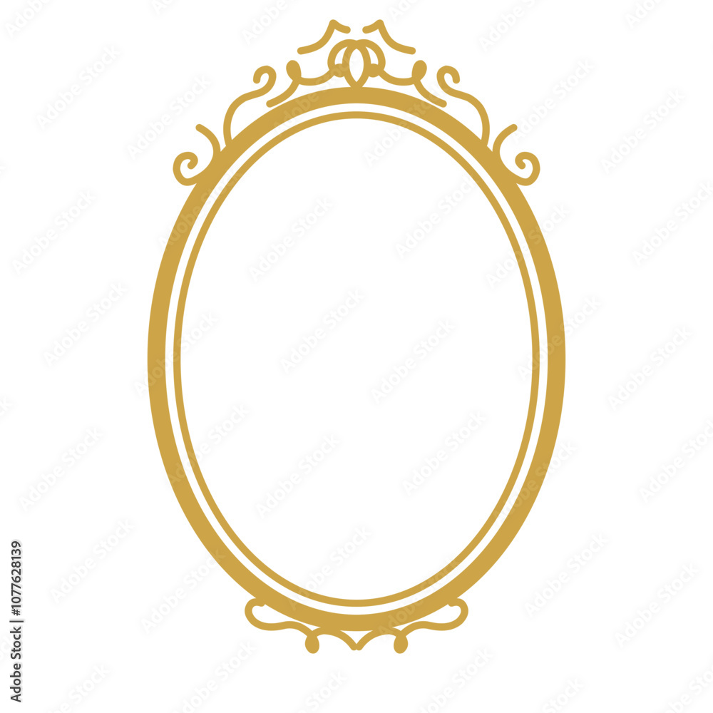 Golden mirror frame Illustration 