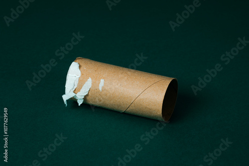 toilet paper roll without toilet paper photo