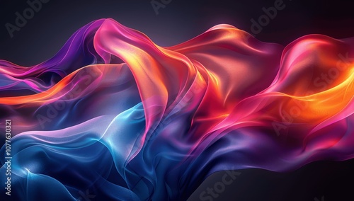 Wallpaper Mural Vibrant Neon Wave Background Torontodigital.ca