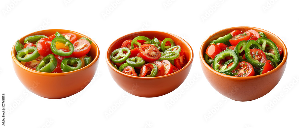 Fresh Vegetable Salad in Bowls on Transparent Background Fresh Vegetable Salad in Bowls on Transparent Background