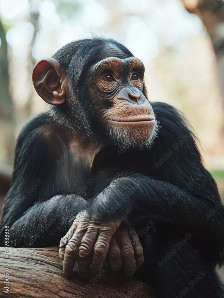 Chimpanzee with Beard