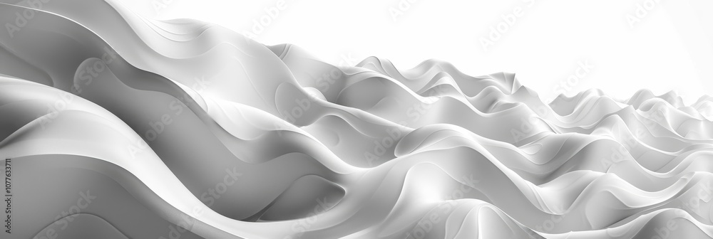 Fototapeta premium Elegant Abstract White Wavy Background