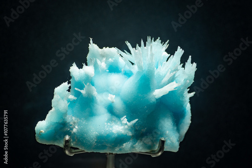 Blue Aragonite is a variety of Aragonite that crystallizes in orthorhombic or acicular formations. It's commonly found in Austria, Greece, Mexico, China and Morocco
