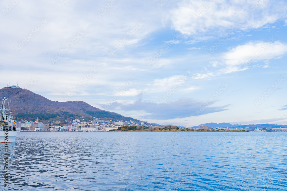 View of Hakodate coast in Hakodate city, city landscape Hokkaido, Japan. View of Hakodate coast in Hakodate city, city landscape Hokkaido, Japan.