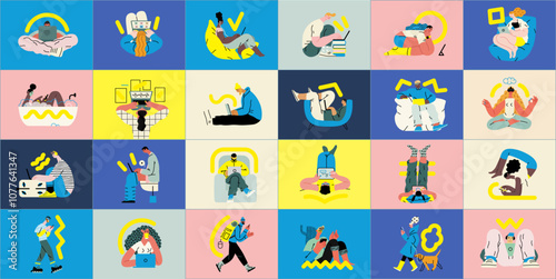 Creative workspace, modern flat vector concept illustration of a person working with a computer Remote work, flexibility, independence, efficiency, mobility, synergy, freedom