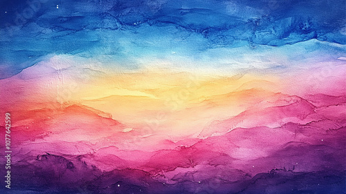 Wallpaper Mural Colorful pastel drawing paper texture vector dynamic rainbow art splash. Watercolor abstract wet hand drawn violet blue green yellow color liquid dye card for greeting, poster, design, art wallpaper. Torontodigital.ca