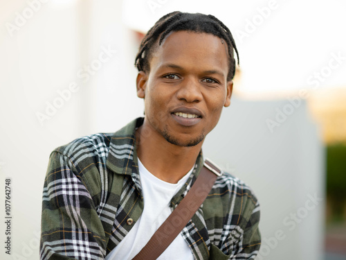 Smiling portrait looking at camera photo