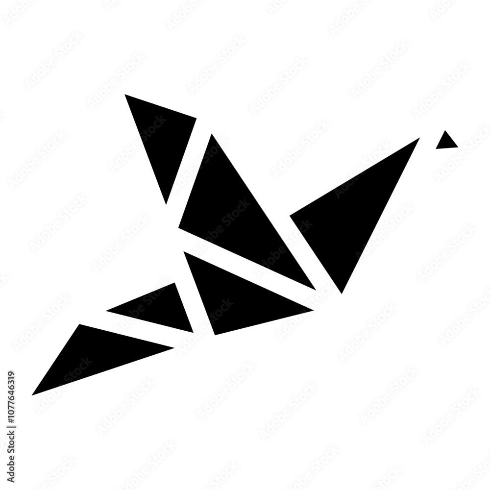 Obraz premium origami bird icon