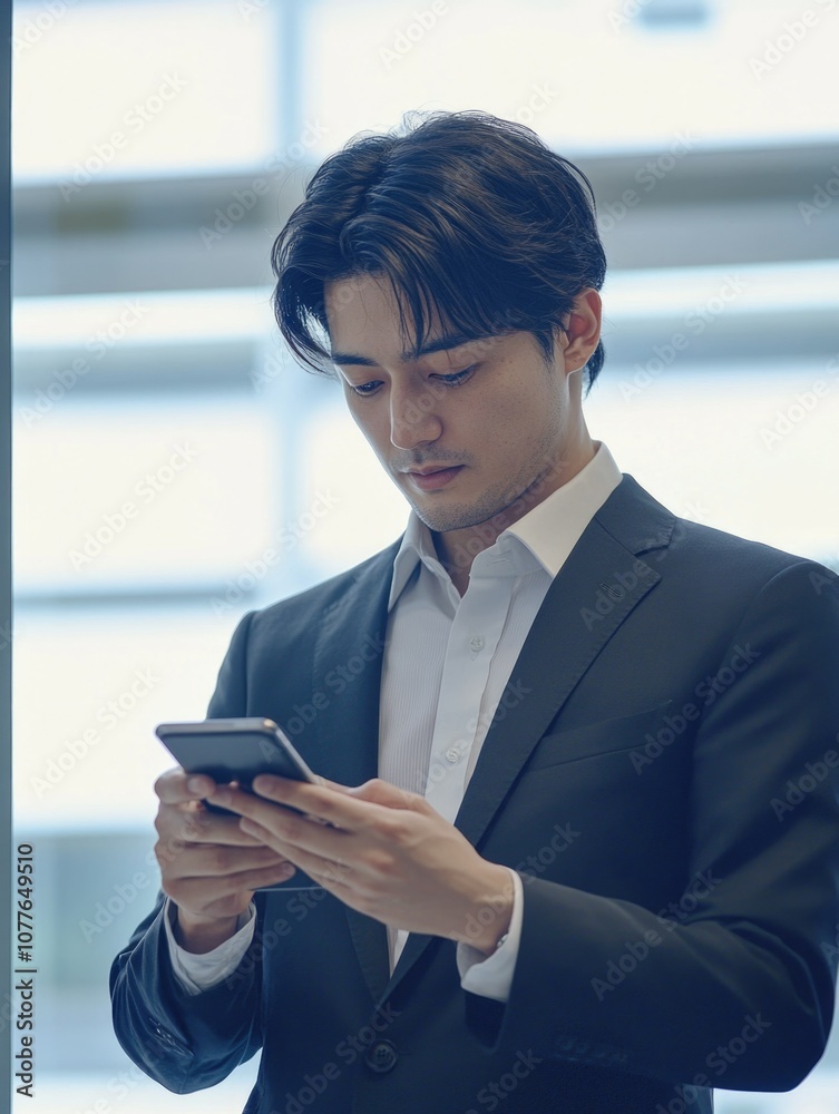 Busy Professional Using Phone Busy Professional Using Phone
