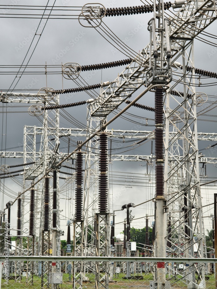 Switch yard of a power plant for transmitting power Switch yard of a power plant for transmitting power