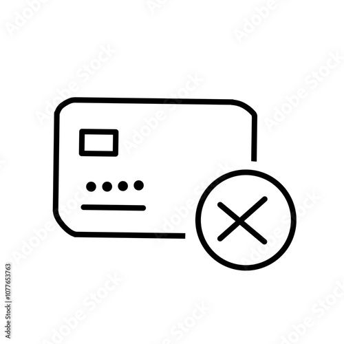 Contactless payment line icon