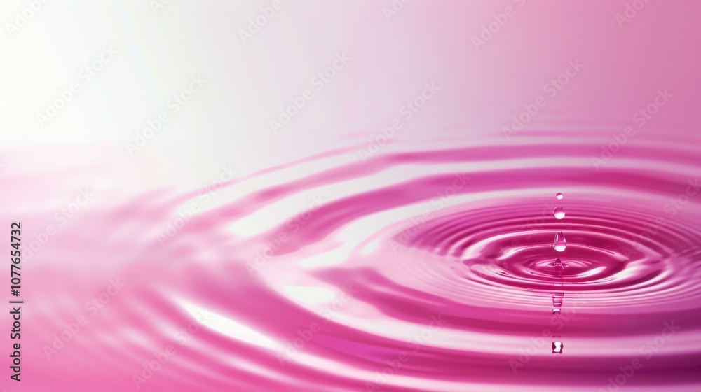 A serene backdrop featuring fresh water with delicate pink ripples, perfect for cosmetic branding or design needs. A serene backdrop featuring fresh water with delicate pink ripples, perfect for cosmetic branding or design needs.