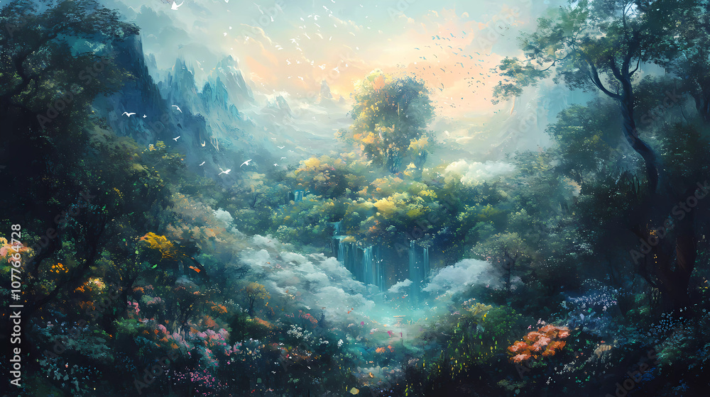 Fototapeta premium Lo-Fi music picture The background that goes well with the lo-fi music genre Generative AI 