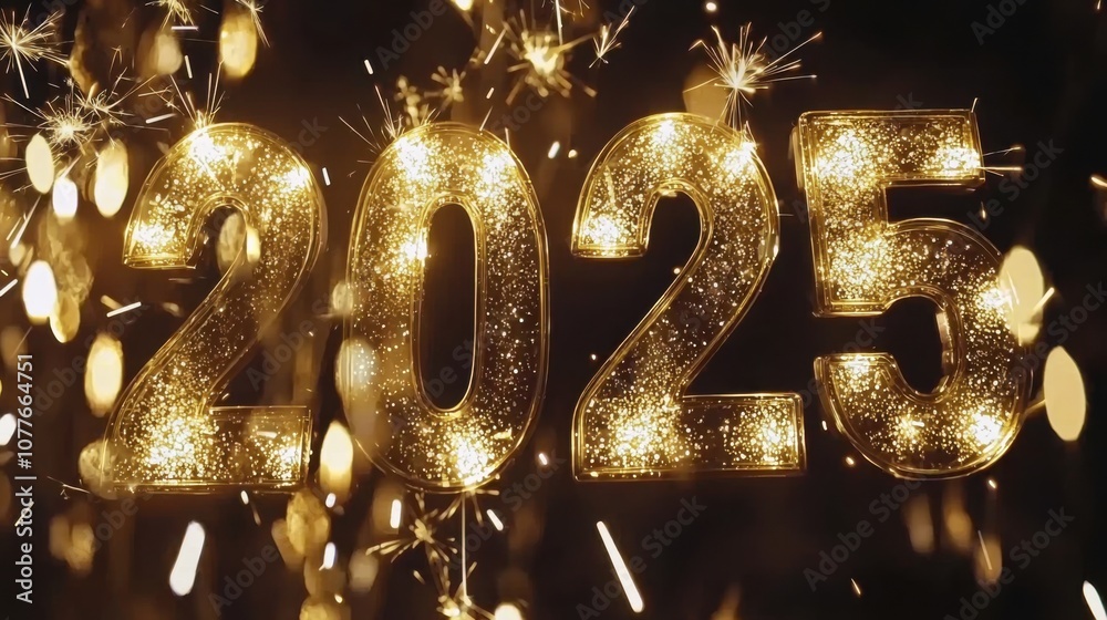Sparkling New Year 2025 Celebration Background Sparkling New Year 2025 Celebration Background