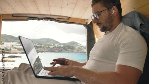 Remote working in paradise vanlife in the Balearic Islands