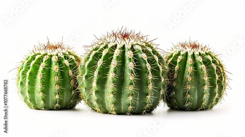 Isolated Cactus on a White Background for Minimalist Summer Decor and Design Concepts in a Gigapixel Standard Scale Image