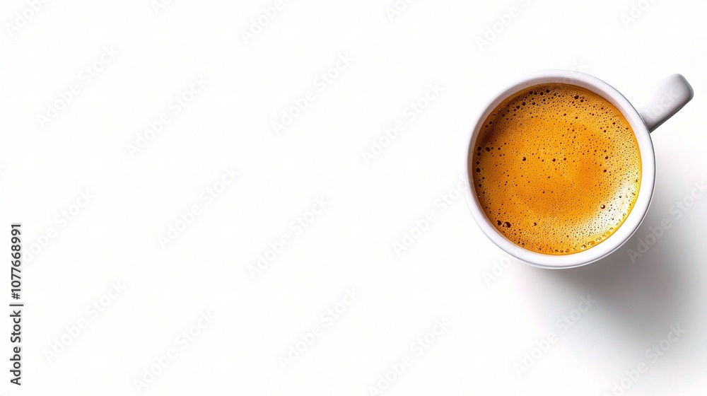 Isolated White Mug with a Rich and Creamy Cappuccino on a Clean Background Perfect for Coffee Lovers and Beverage Enthusiasts Isolated White Mug with a Rich and Creamy Cappuccino on a Clean Background Perfect for Coffee Lovers and Beverage Enthusiasts
