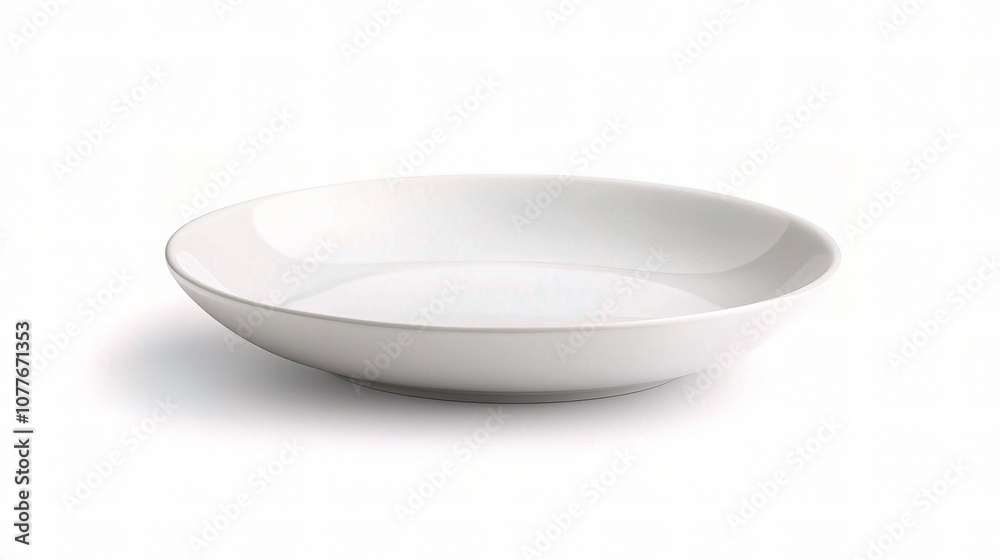 Minimalistic White Plate Isolated on a Clean White Background Perfect for Food Photography and Culinary Presentation in Artistic and Editorial Uses Minimalistic White Plate Isolated on a Clean White Background Perfect for Food Photography and Culinary Presentation in Artistic and Editorial Uses