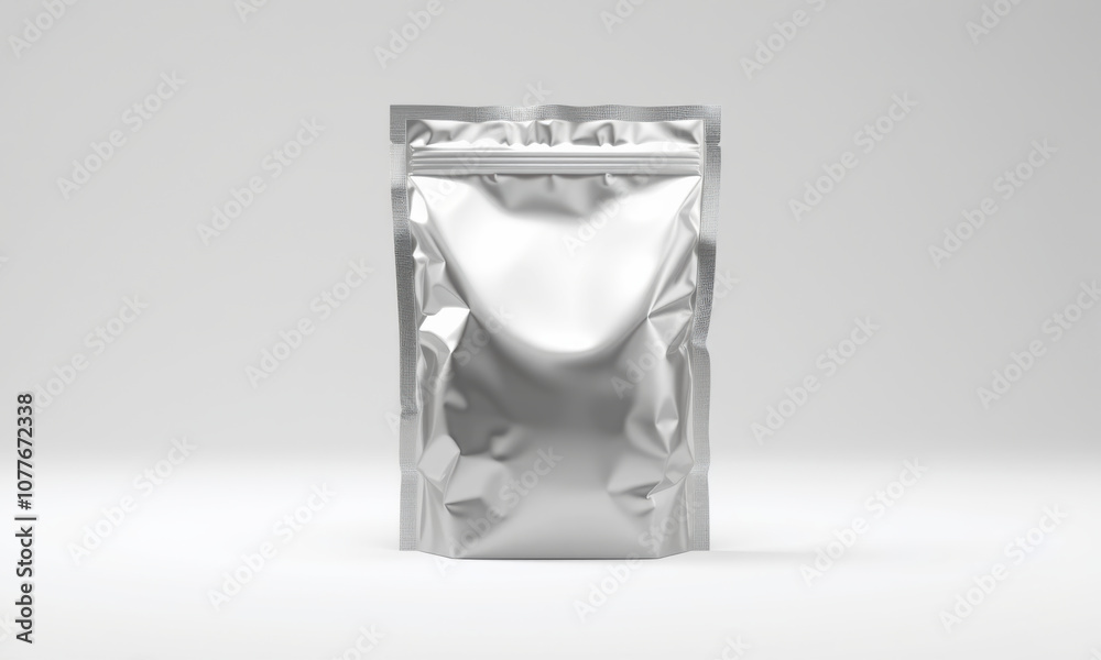 shiny silver foil stand up pouch, ideal for packaging snacks or food items, showcasing sleek design and modern appeal. Perfect for branding and product display shiny silver foil stand up pouch, ideal for packaging snacks or food items, showcasing sleek design and modern appeal. Perfect for branding and product display