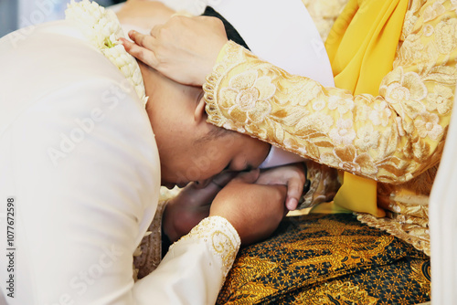 the groom performs 