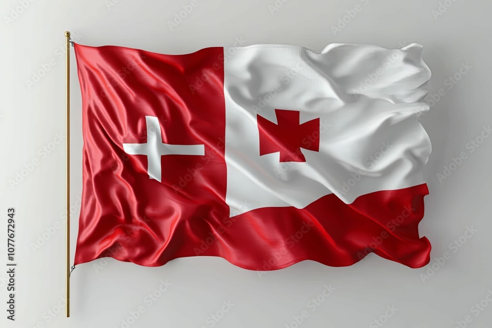 Waving Flag of the Sovereign Military Order of Malta Waving Flag of the Sovereign Military Order of Malta