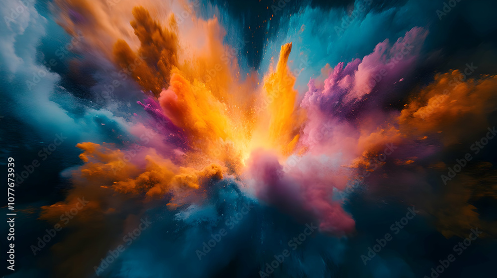 Fototapeta premium Abstract Background with Colorful Explosion of Colors