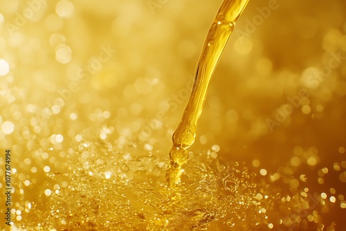 Oil splash background / An oil is any neutral, non polar chemical substance that is a viscous liquid at ambient temperatures photo