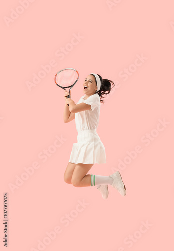 Young female tennis player ...
