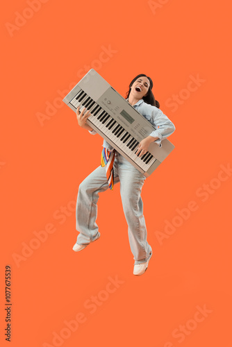 Young female musician with ...