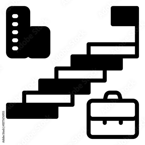 Career icon, glyph icon style
