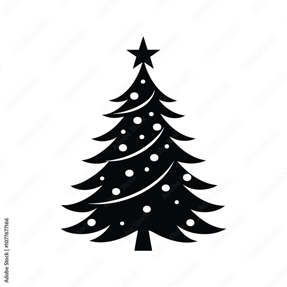 Festive Christmas Tree Vector Illustration for Holiday Designs Festive Christmas Tree Vector Illustration for Holiday Designs